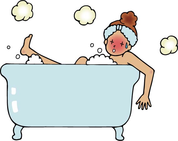 熱いお風呂に長時間入らないようにする